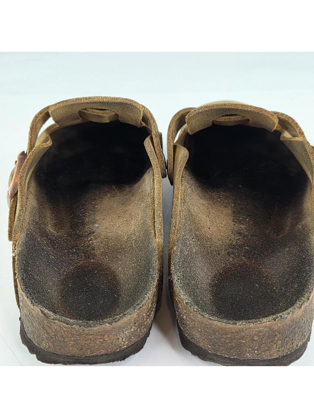 BIRKENSTOCK Boston Suede Clogs Size 38 US 7 Women's Tan Brown Mules Shoes - Picture 10 of 11